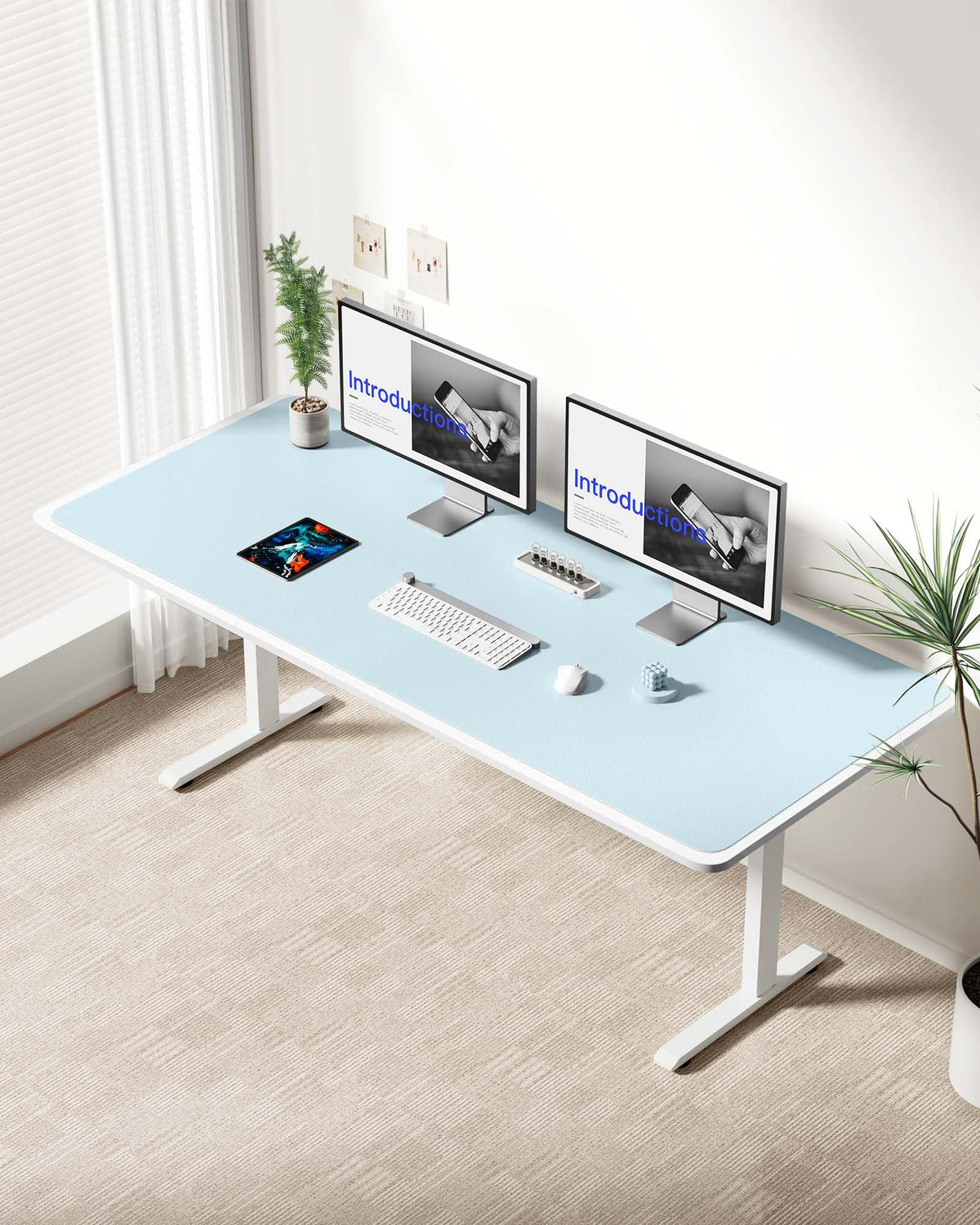 YSAGi Leather Desk Protector, Office Mat, Large Mouse Mat, Non-Slip PU Leather Blotter, Laptop Desk