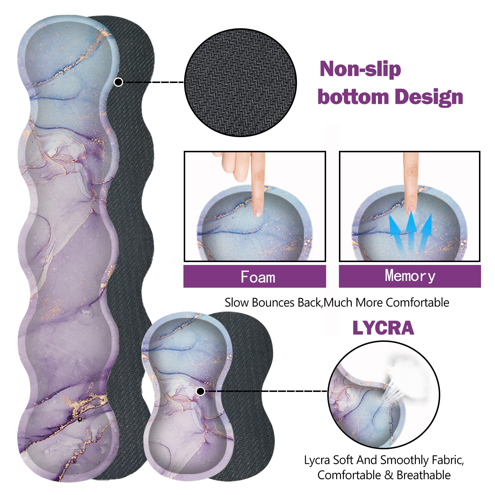 Upgraded Extended Gaming Mouse Pad, Keyboard Wrist Rest Pad, Wrist Support Mousepad Set, Artso