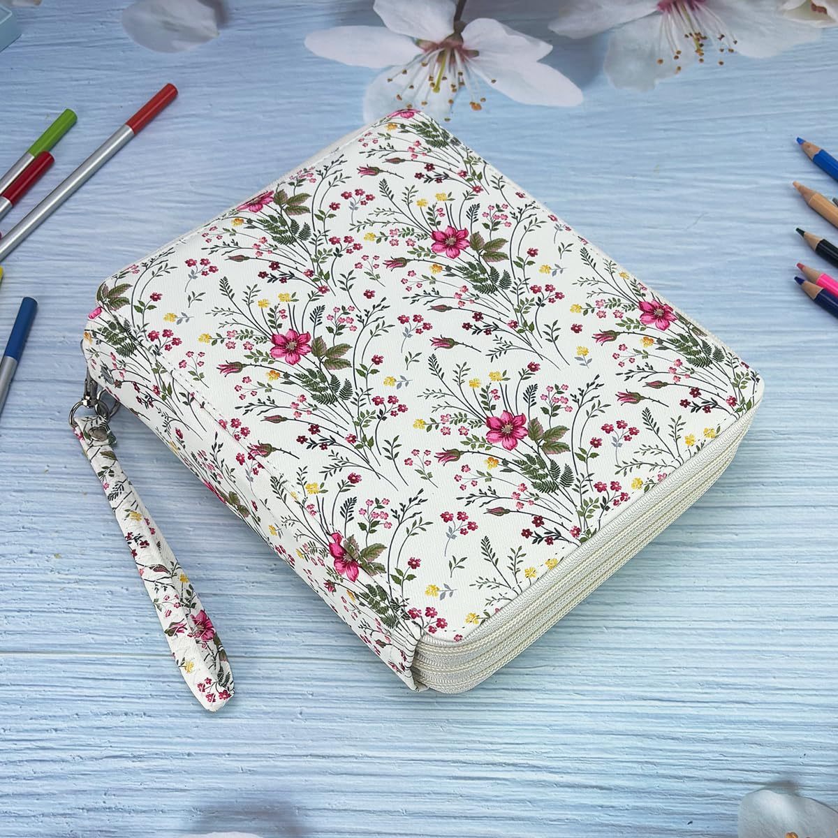 YOUNGCOL 120 Slots Colored Pencil Case Color Pencil Organizer Storage Large Capacity Pencil Case