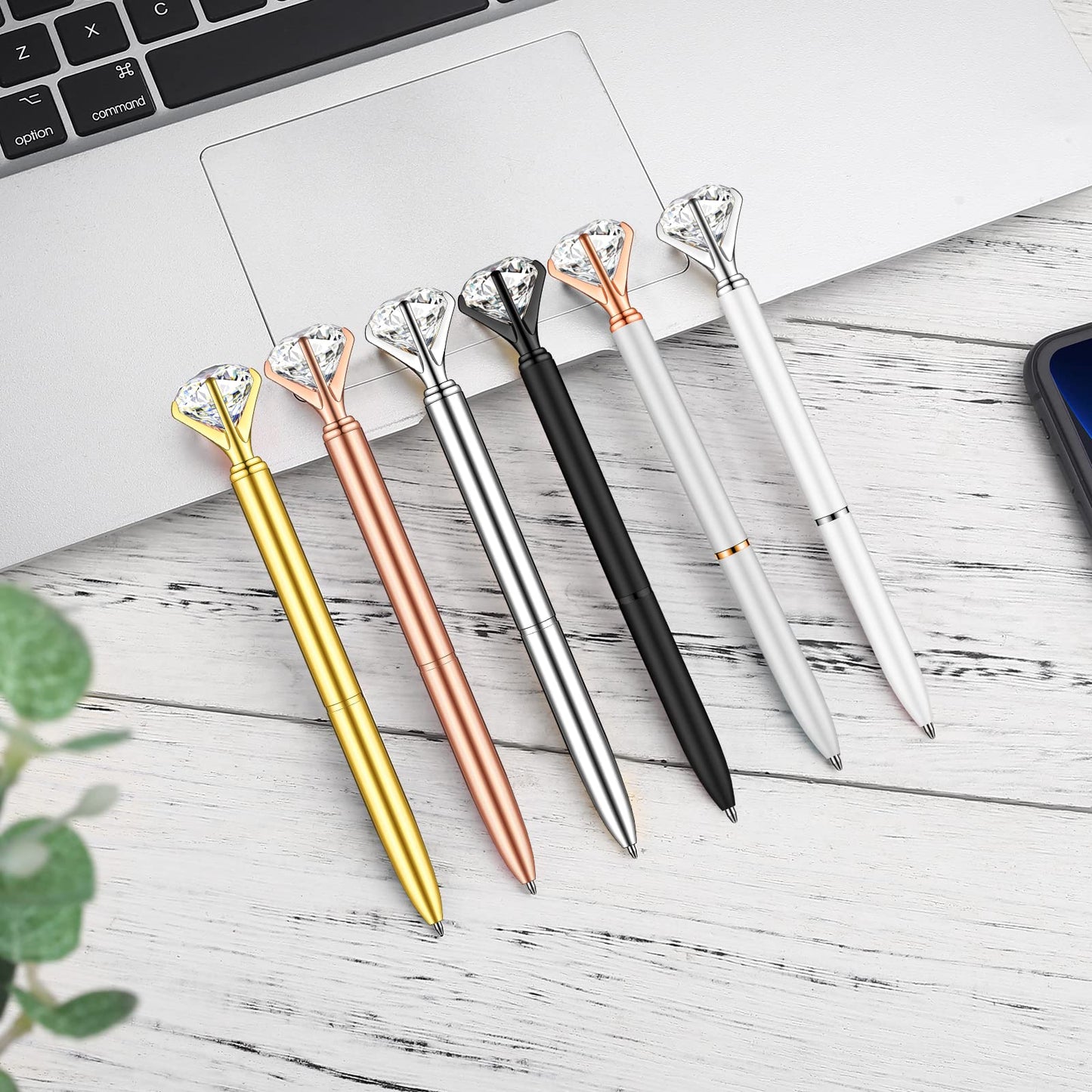 PASISIBICK 20 Pieces Diamond Pens of Cute Beautiful Ballpoint Pens Crystal Diamond Pen for Women