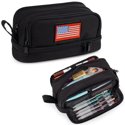 Tactical 4 Compartments Pencil Case for Boy, Large Pen Pouch Bag for School