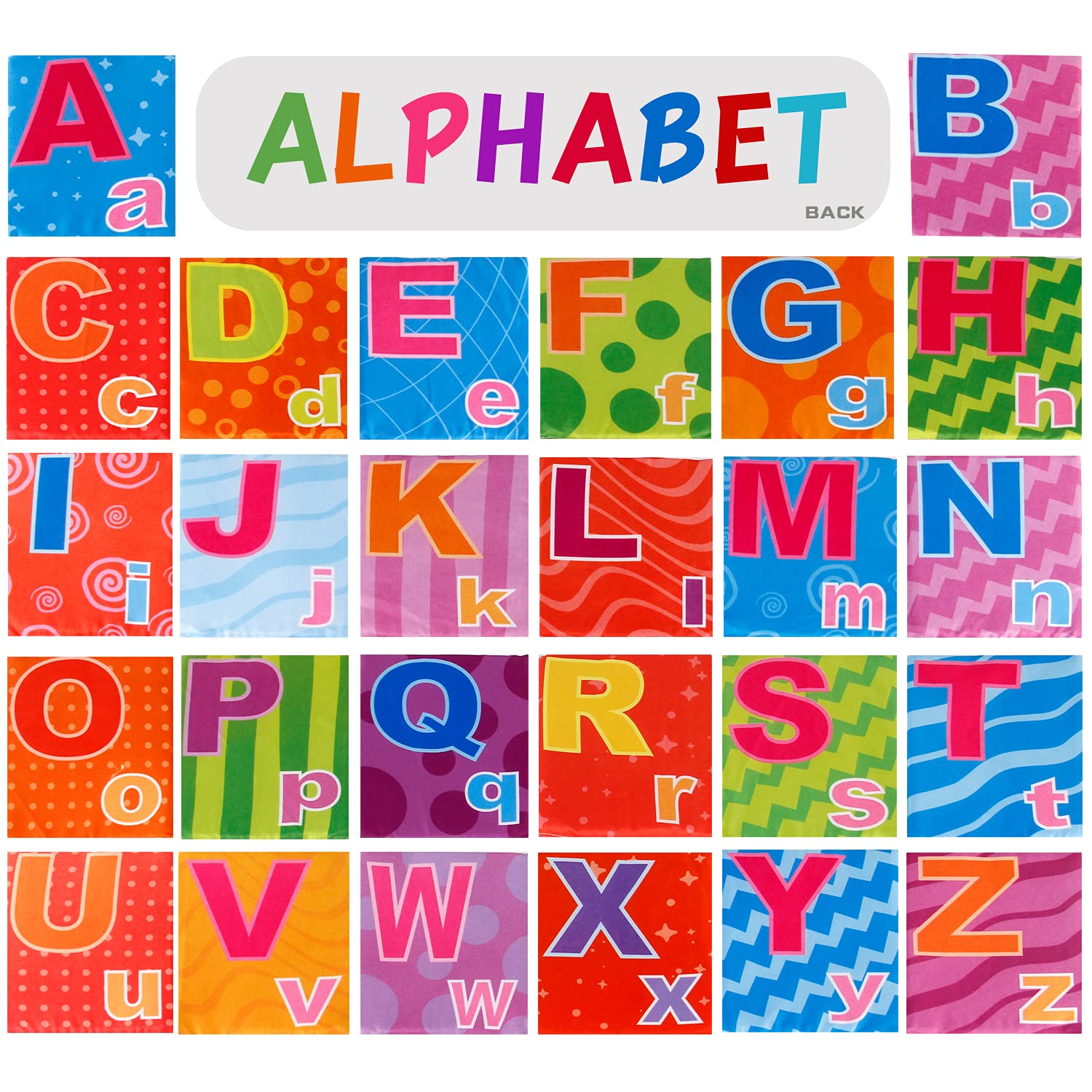 Mini Tudou Alphabet Flash Cards 26 PCS Soft ABC Learning Toys