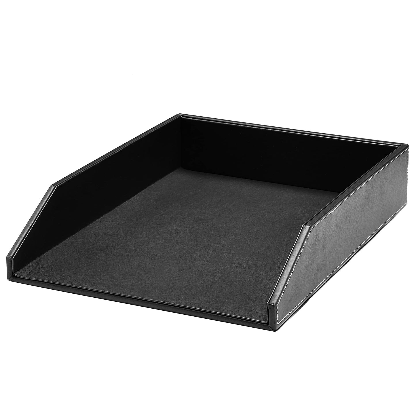Gallaway Leather Letter Tray Organizer - PU Leather Desk Tray, Perfect for Office Organization