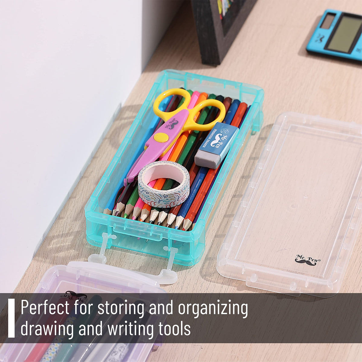 Mr. Pen- Plastic Pencil Case Box Bulk, 24 Pack