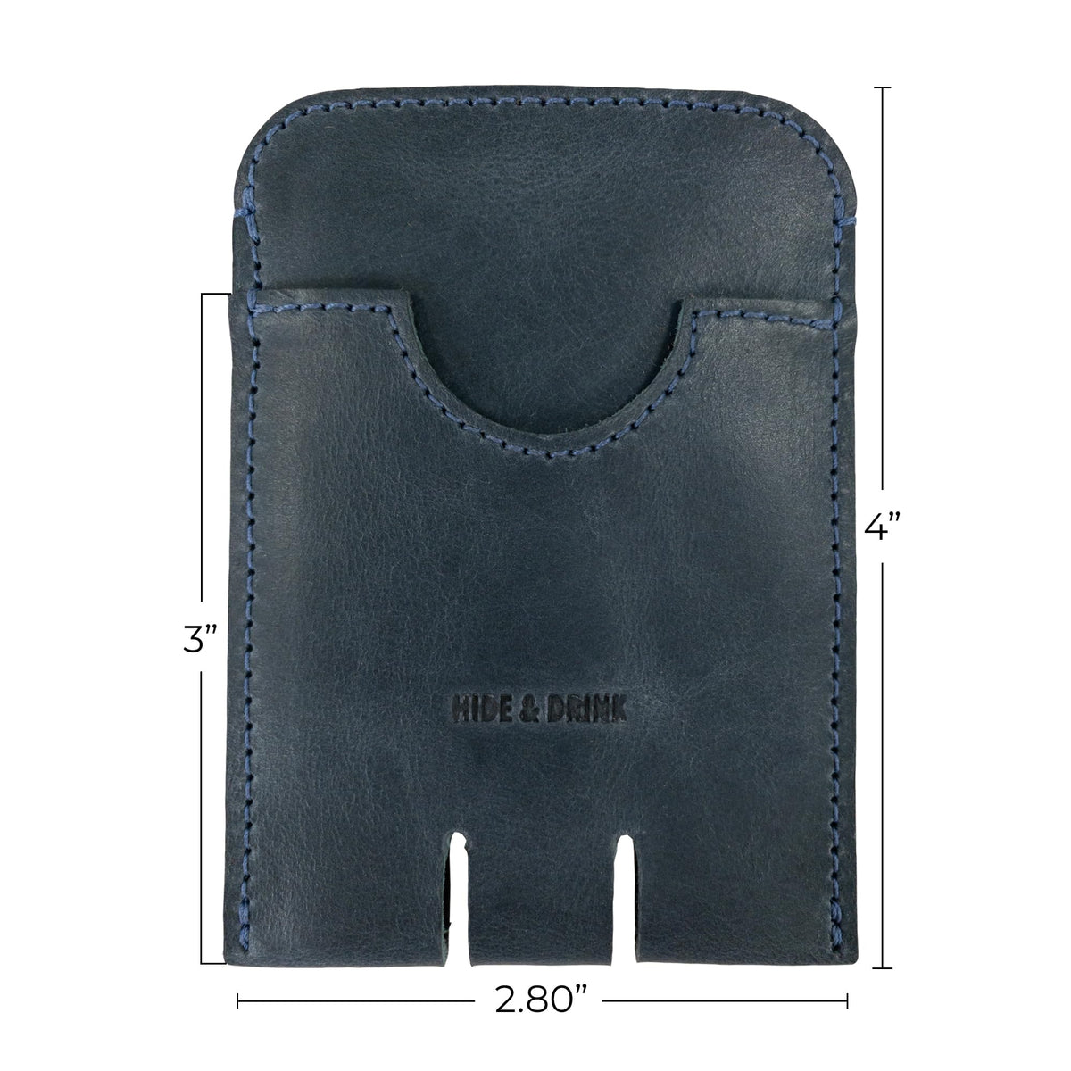 Hide & Drink, Business Push Card Holder, Minimalist Cash Organizer Handmade from Full Grain Leather