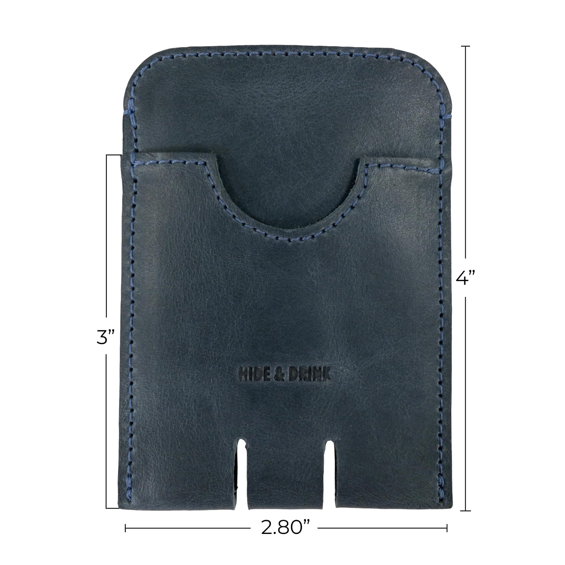 Hide & Drink, Business Push Card Holder, Minimalist Cash Organizer Handmade from Full Grain Leather