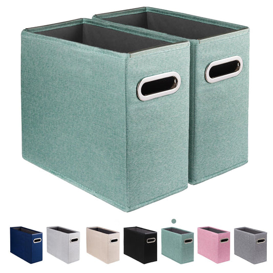 ComfortKeeper 2 Pack Letter Size File Storage Box Collapsible，Fabric Hanging File Folders
