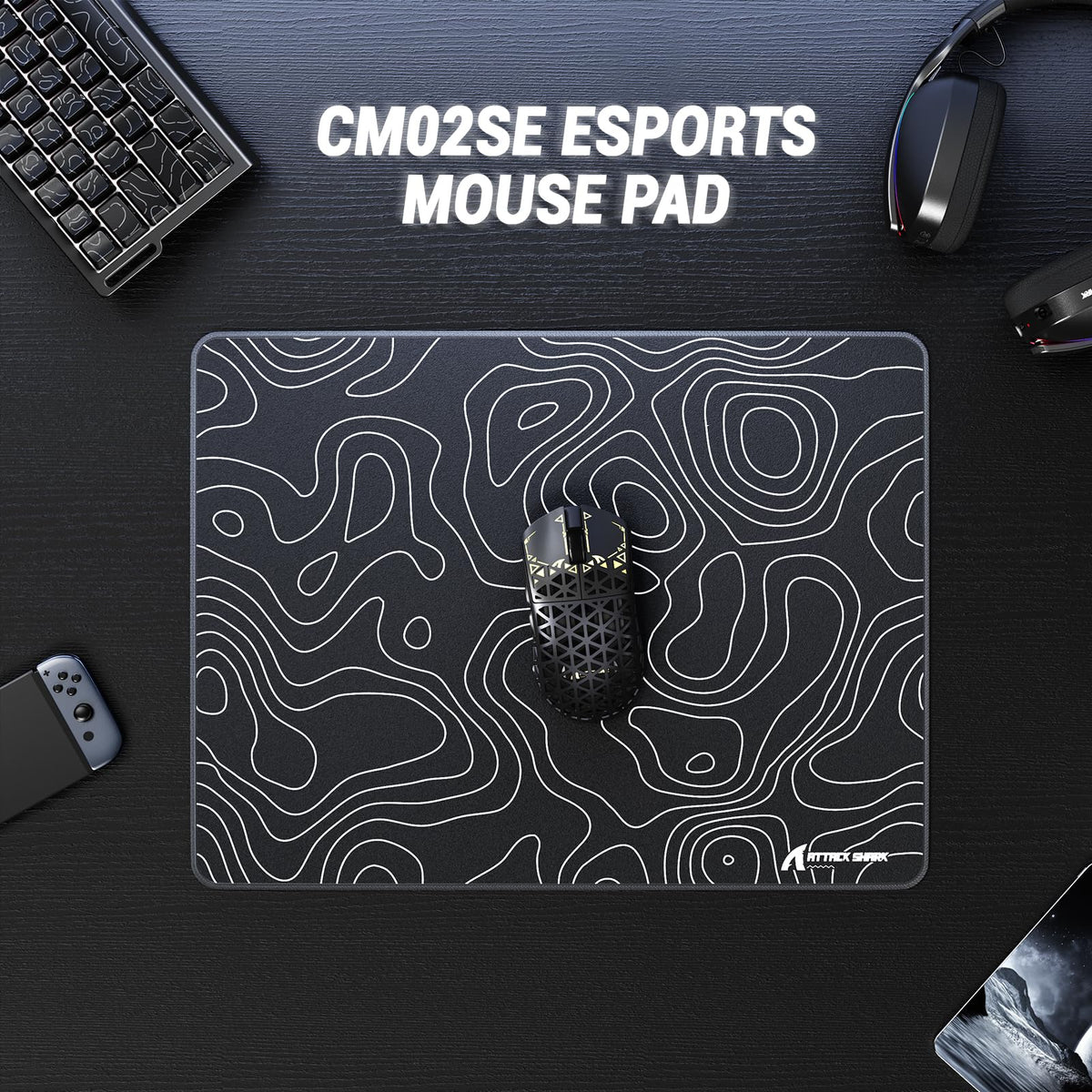 ATTACK SHARK CM02SE Gaming Mouse Pad for Esports Speed Mouse mats for Desk Waterproof Surface