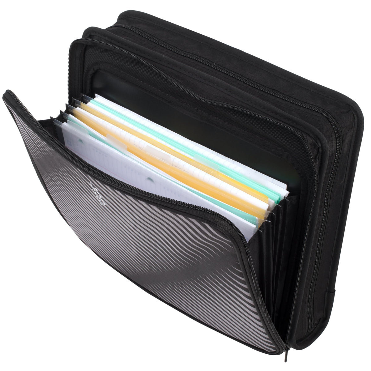Five Star Zipper Binder, 2 Inch 3-Ring Binder with Round Rings, 5-Tab Expanding File, 380 Sheet