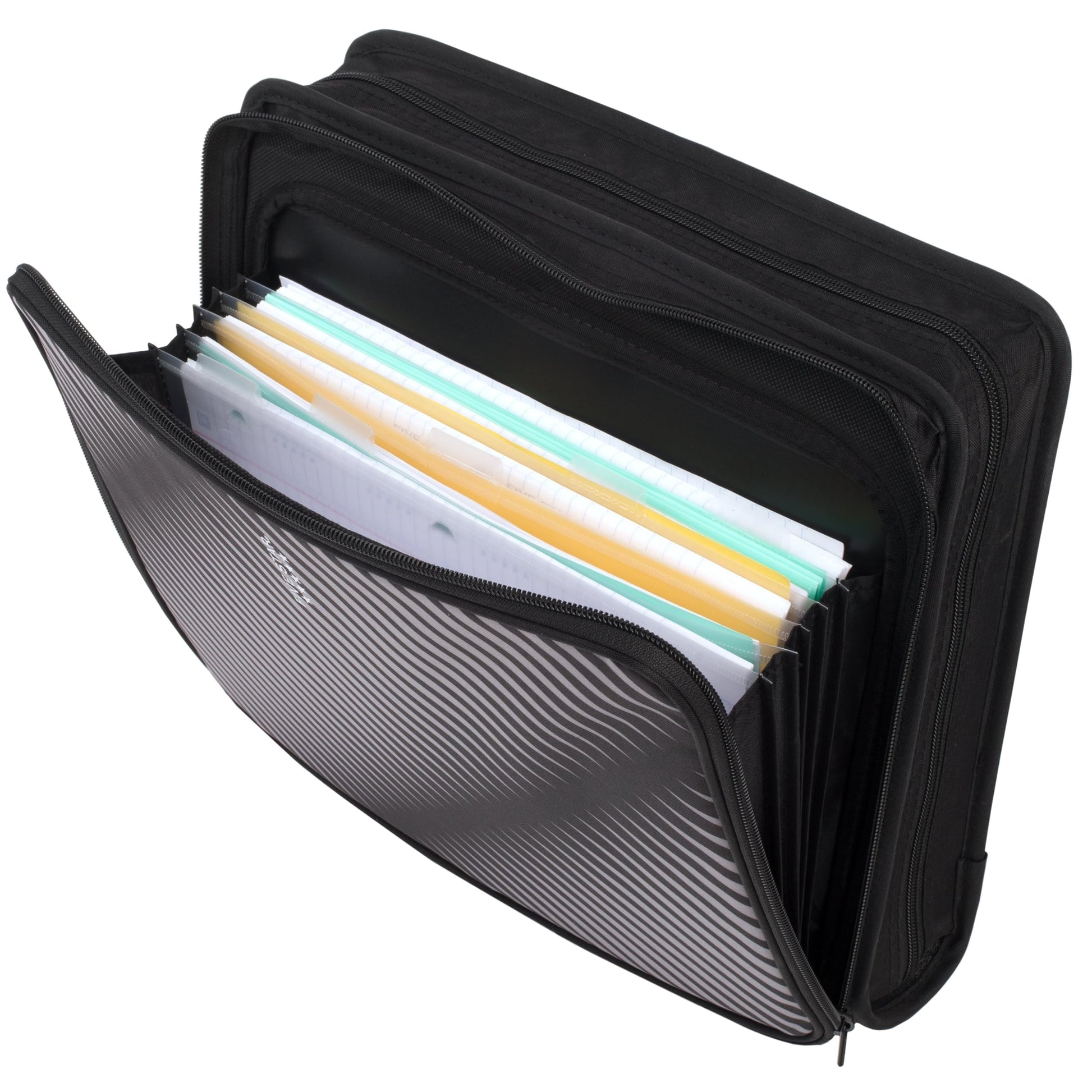 Five Star Zipper Binder, 2 Inch 3-Ring Binder with Round Rings, 5-Tab Expanding File, 380 Sheet