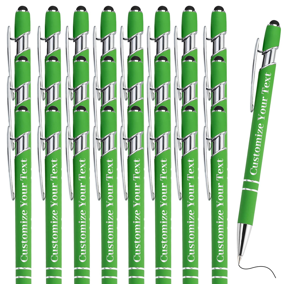 Fadace Up to 500 Pcs Personalized Pens Bulk Custom Customized Pen with Stylus Free Engraving