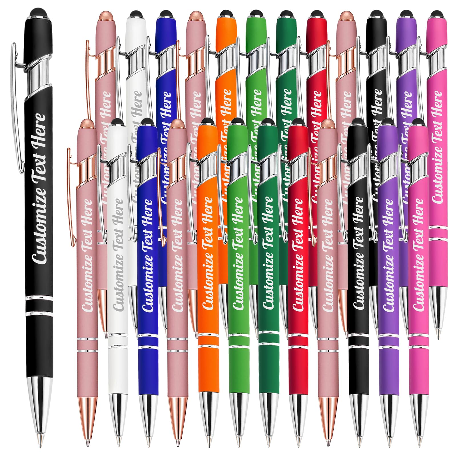 Up to 500 Personalized Pens Bulk Custom Ballpoint Pens with Business Name Message Logo, Customized