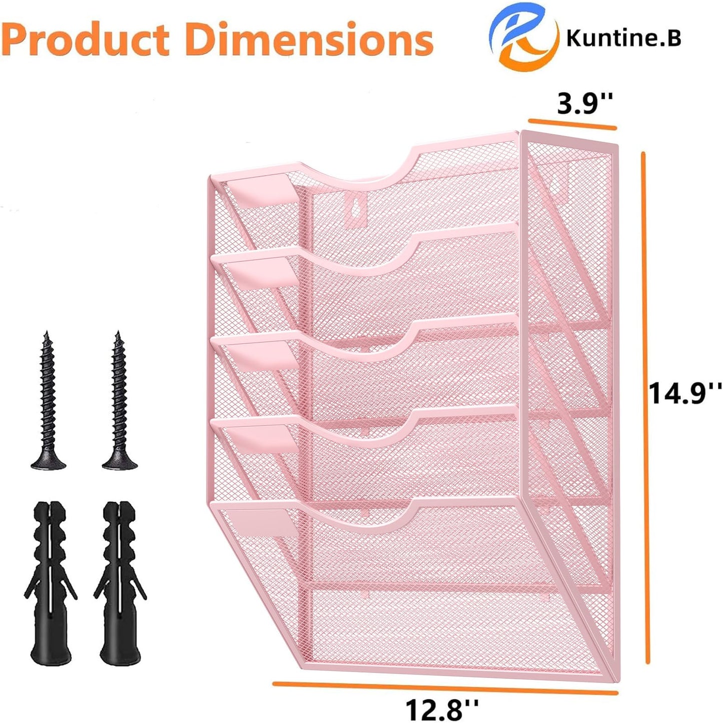 Kuntine.B Wall File Organizer Office Hanging Magazine Holder Wall File Organizer for Office Home