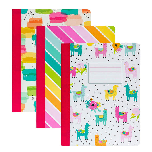 Pukka Pad, Carpe Diem Composition Notebooks - 3 Pack of Journals Featuring 140 Pages of College
