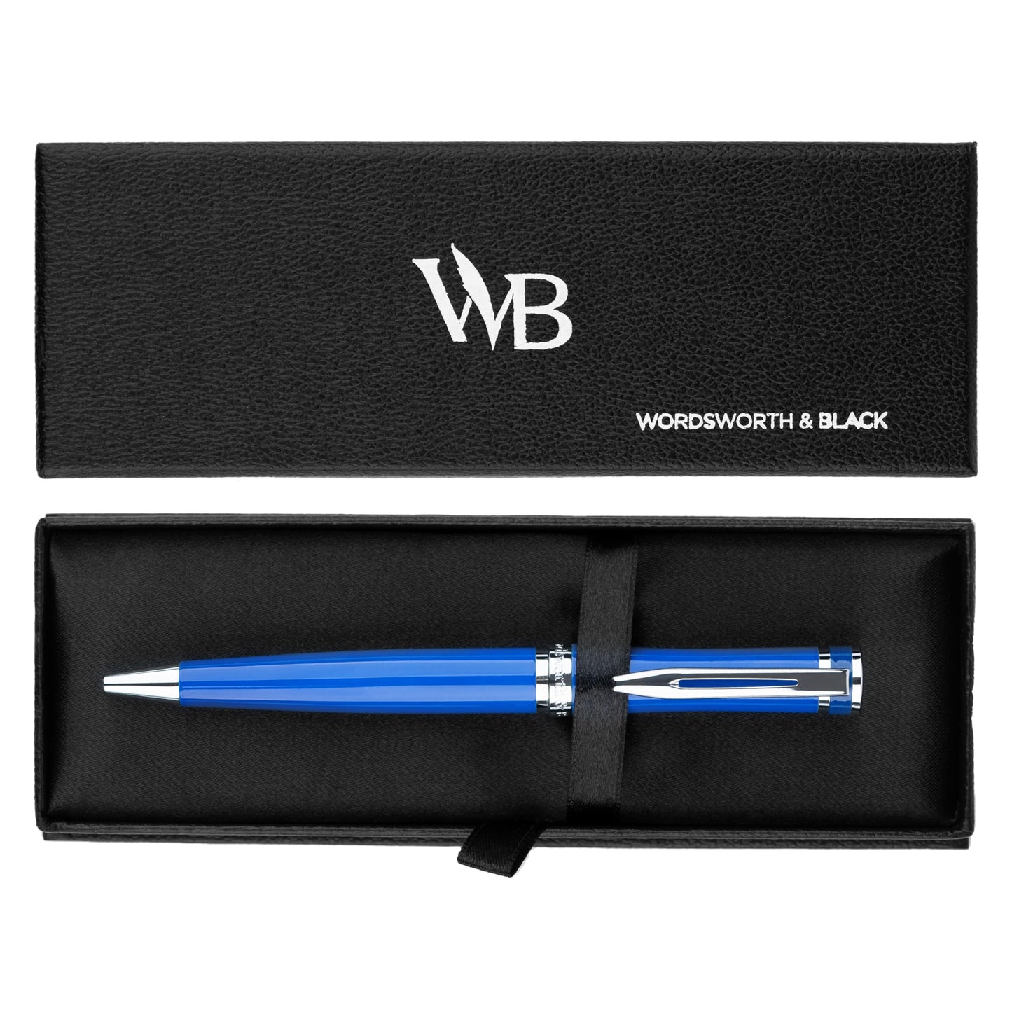 Wordsworth & Black Luxury Refillable Ballpoint Pen Set for Writing, Blue