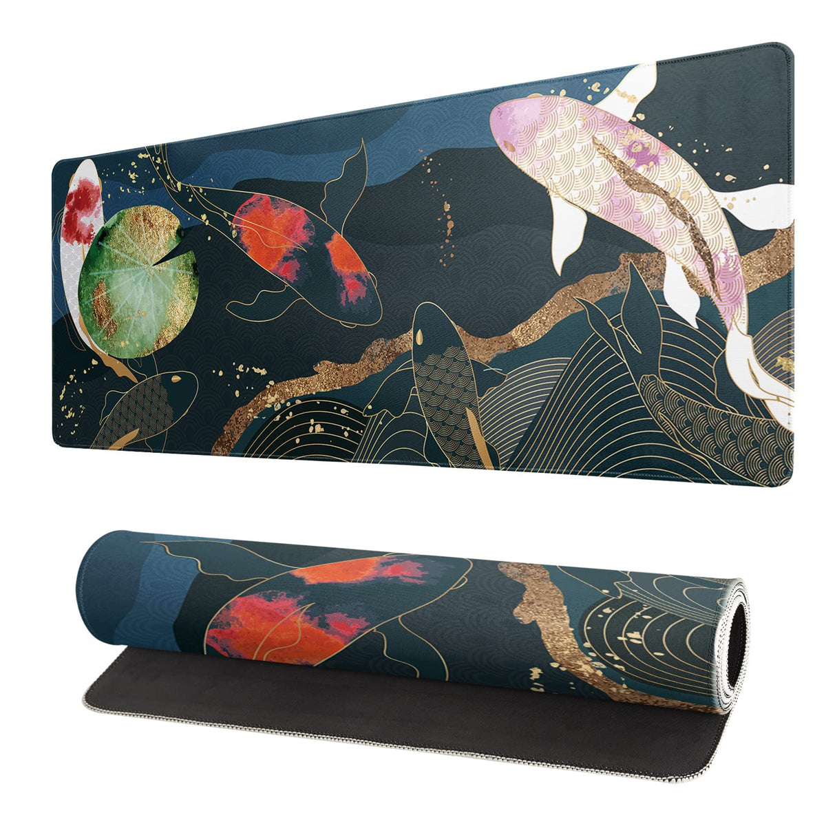 Japanese Gaming Mouse Pad XL - Extended Large Mouse Mat Desk Pad, Stitched Edges Mousepad, 3mm