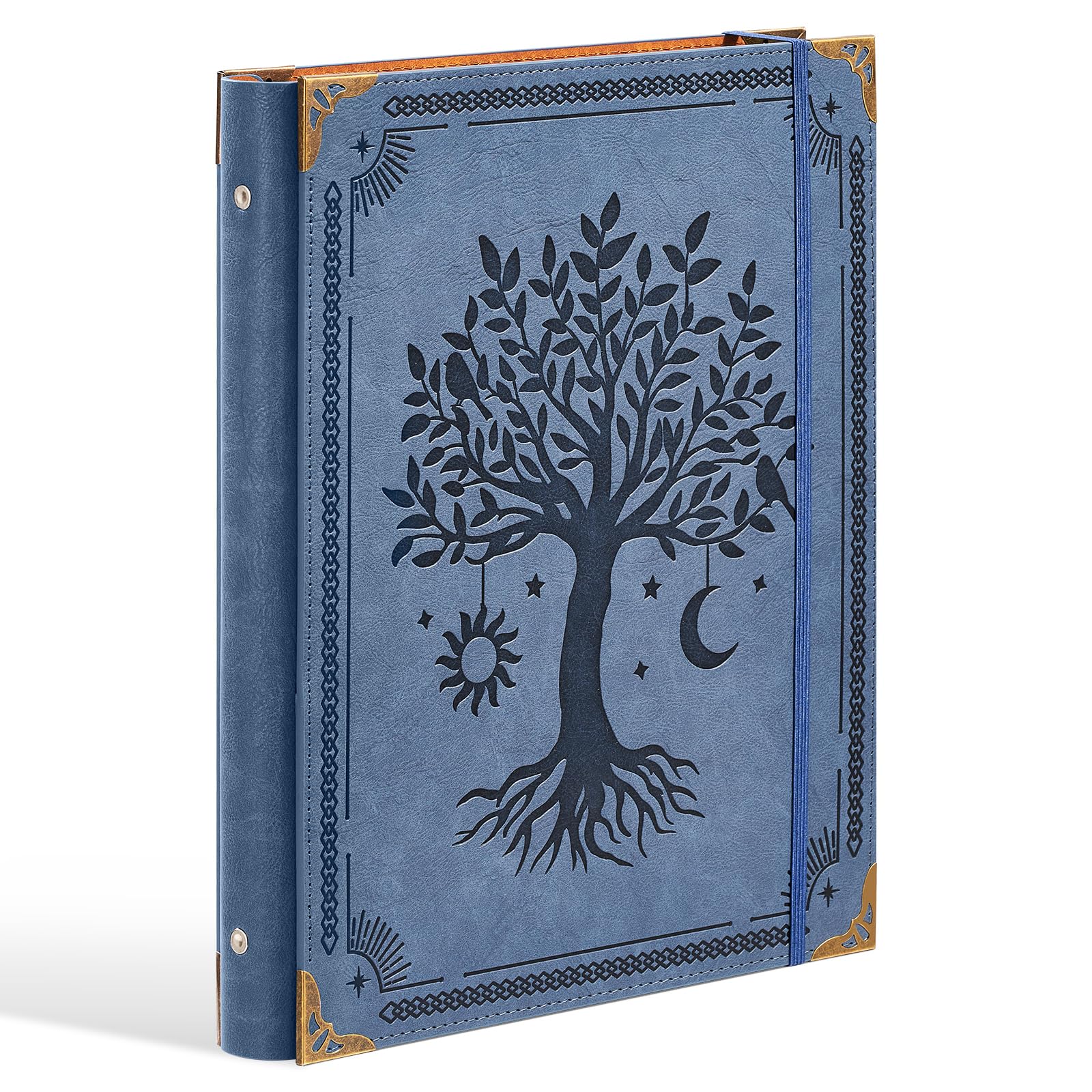 Ovesmusl PU Leather 3 Ring Binder 1 Inch Fits 8.5"x11" Letter Size Paper