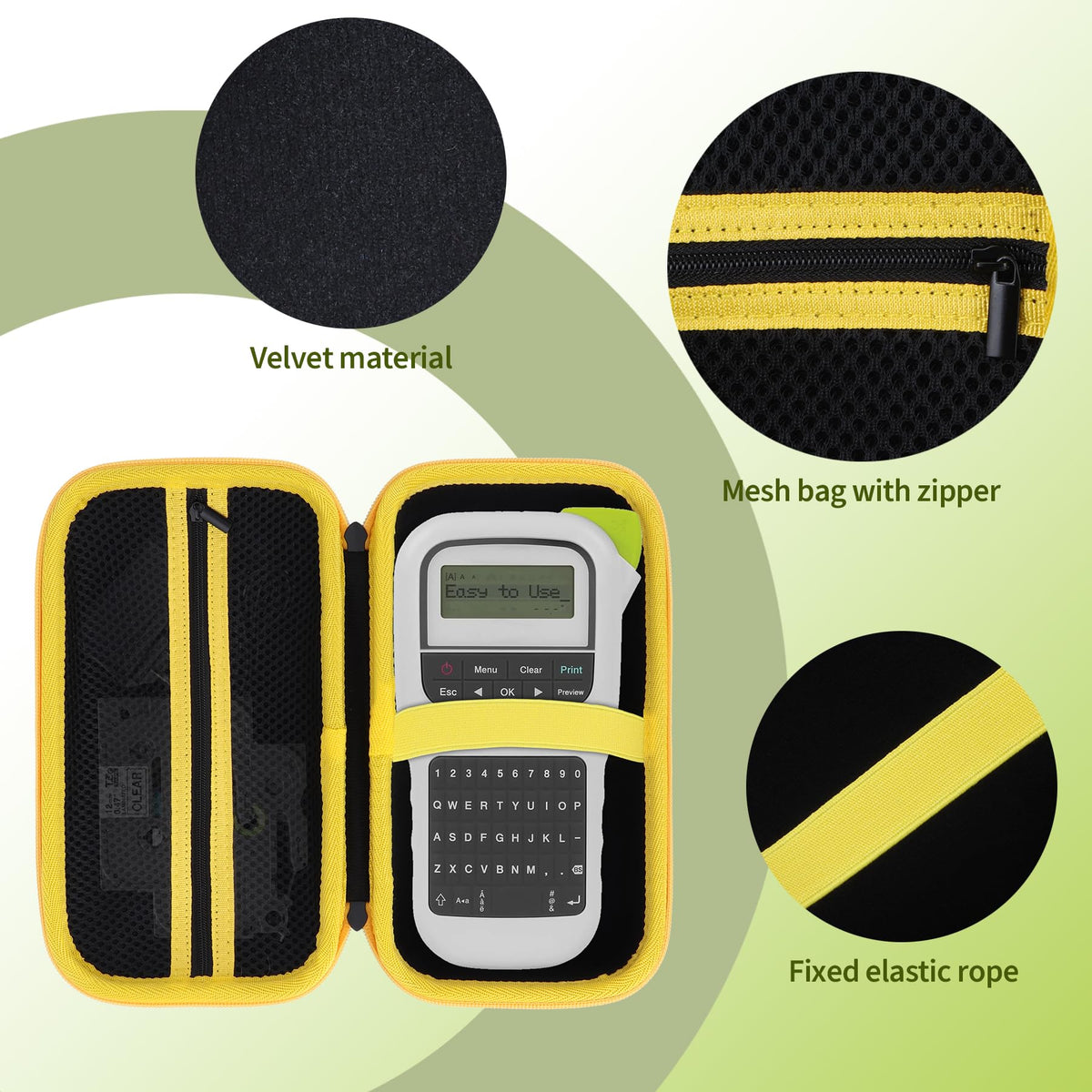 Peyyargo Case Compatible with Brother P-Touch PTH110 / PTH111 Pro / PTE110 Portable Monochrome