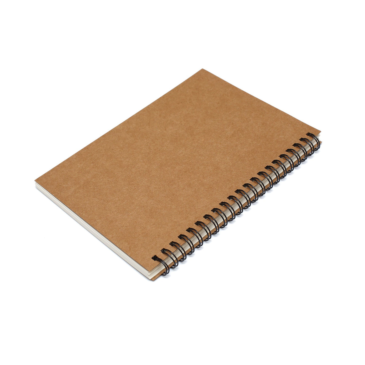 TWONE 3 Packs Soft Cover Notebook with Lined Paper Brown Spiral Notebooks with 100 Ruled Pages 50