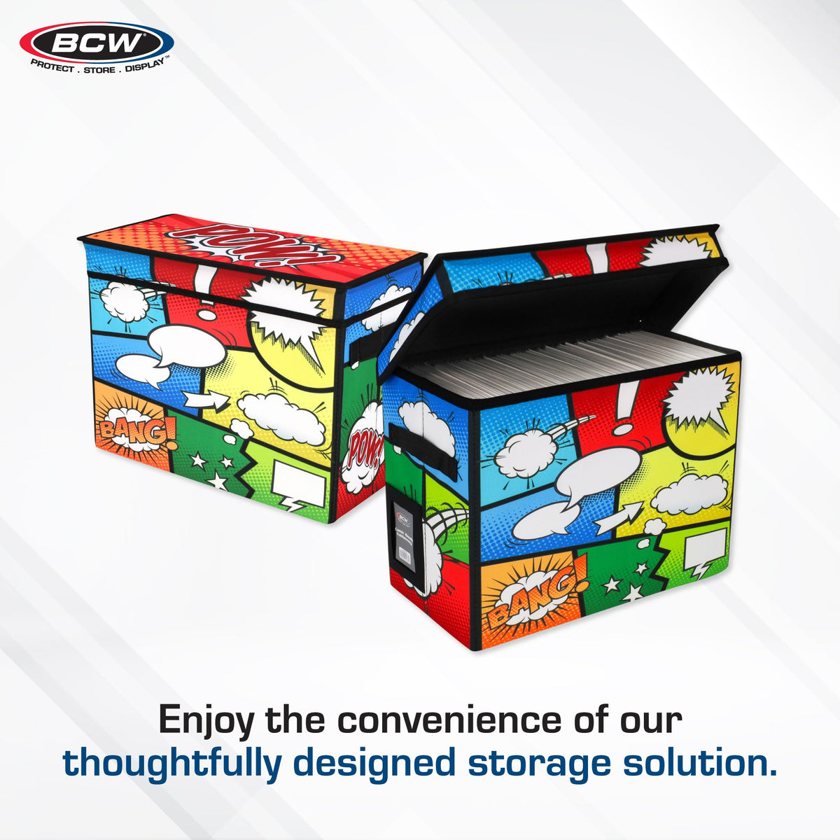 BCW Comic Foldaway | Collapsible Comic Book Storage Tote for 125-150 Comic Books | Foldable Box for