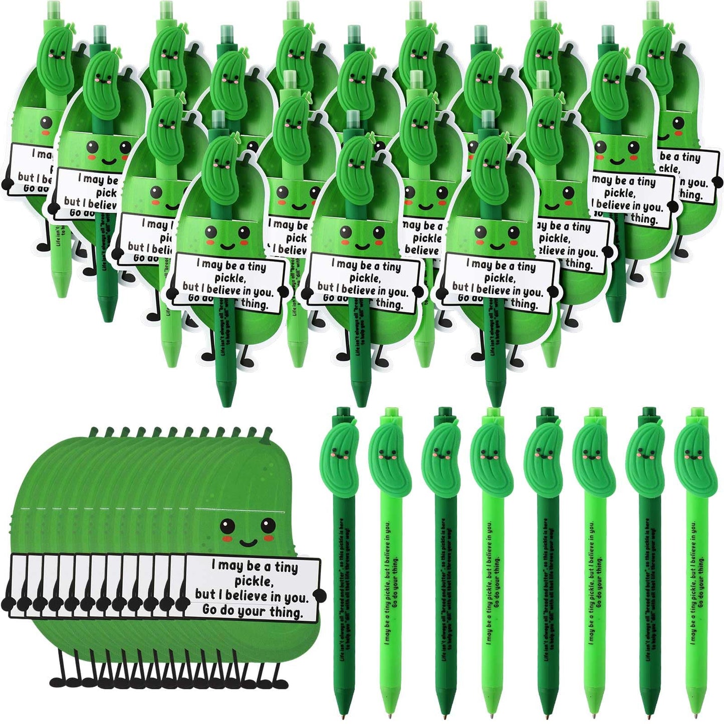 MotiMind 40 Sets Pickle Pen for Coworkers Bulk Back to School Gifts Funny Emotional Bulk Pickle