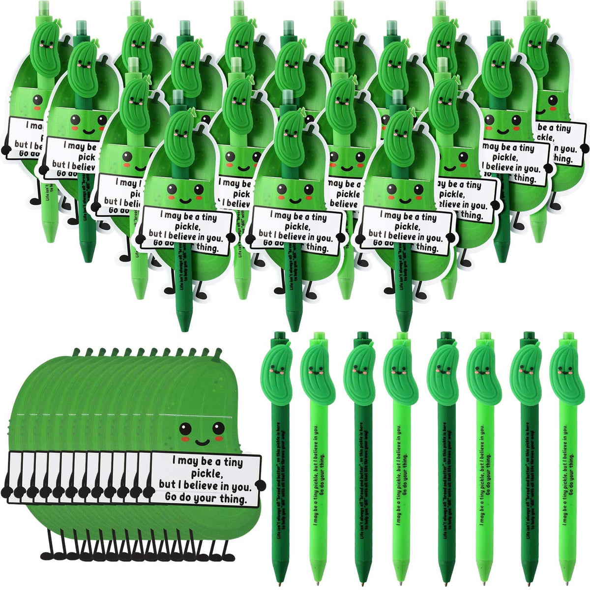 MotiMind 40 Sets Pickle Pen for Coworkers Bulk Back to School Gifts Funny Emotional Bulk Pickle