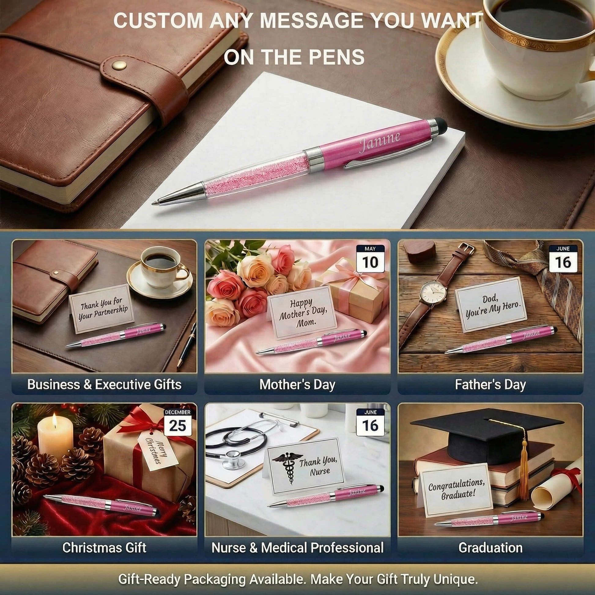 Yastar Personalized Pens with Stylus Ideal Gift for Graduations Friends