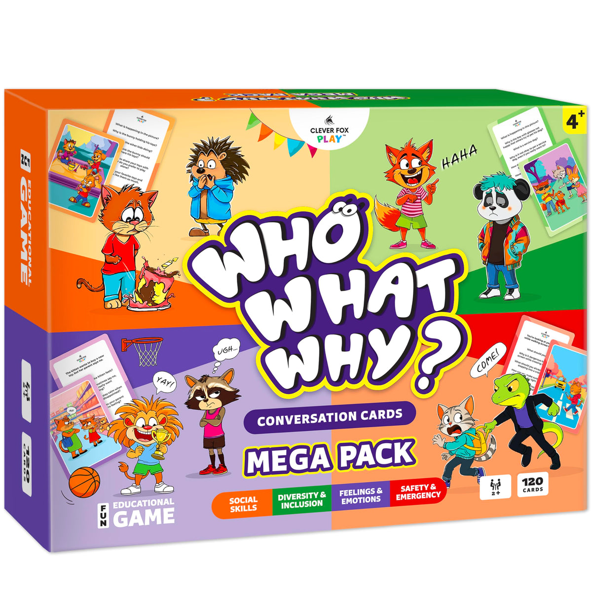 Who What Why Mega Pack Conversation Cards, Speech Therapy Game, Ages 4+