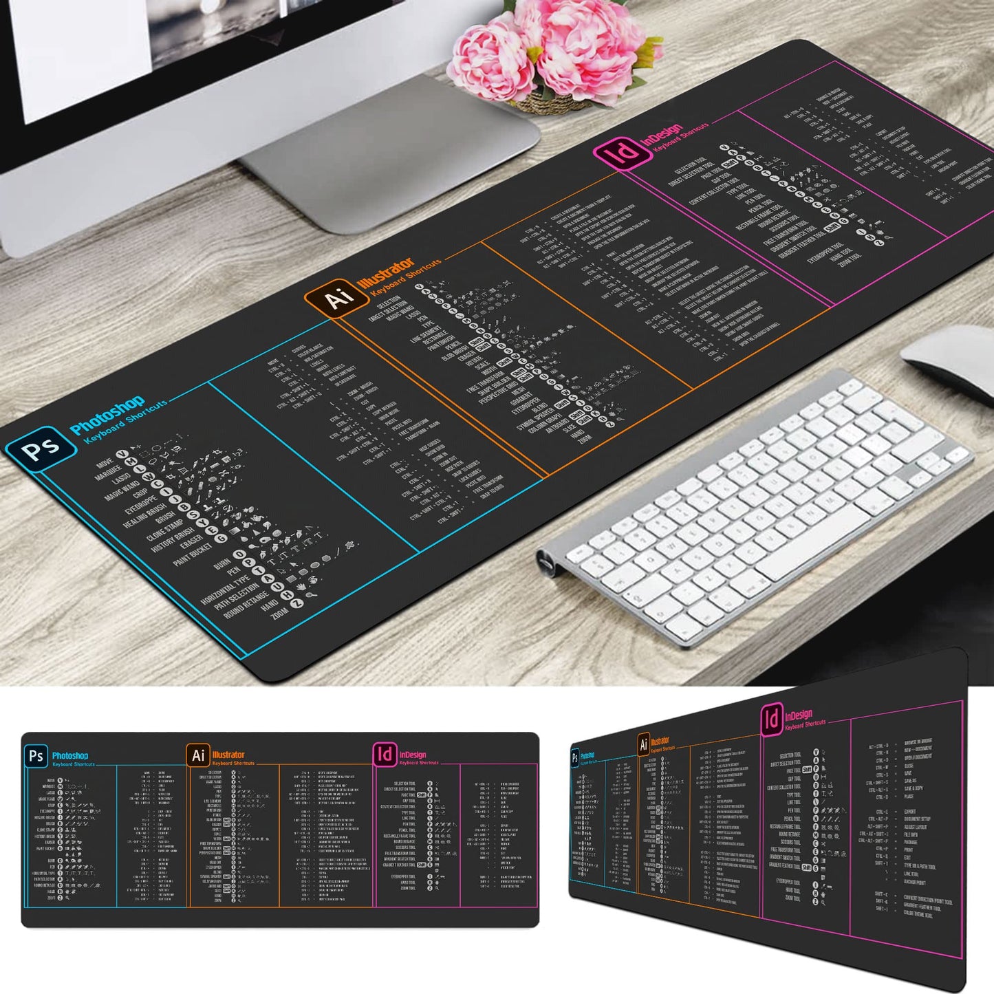Designer Photo Editing Software Mouse mat, photoshop shortcut Keyboard tips gifts for beginner
