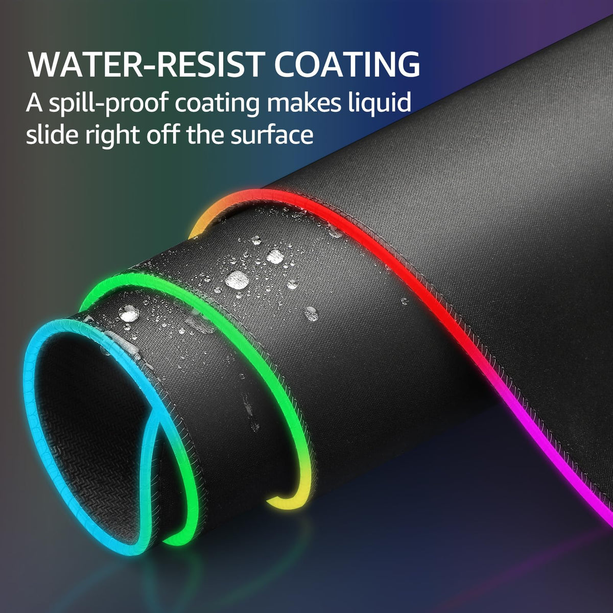 KTRIO RGB Large Gaming Mouse Pad, 31.5 x 11.8 in, RGB Black, XL
