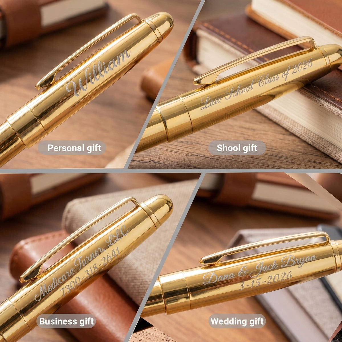 Personalized Ballpoint Pens - Gift Pens Engraved with Your Name on the pens