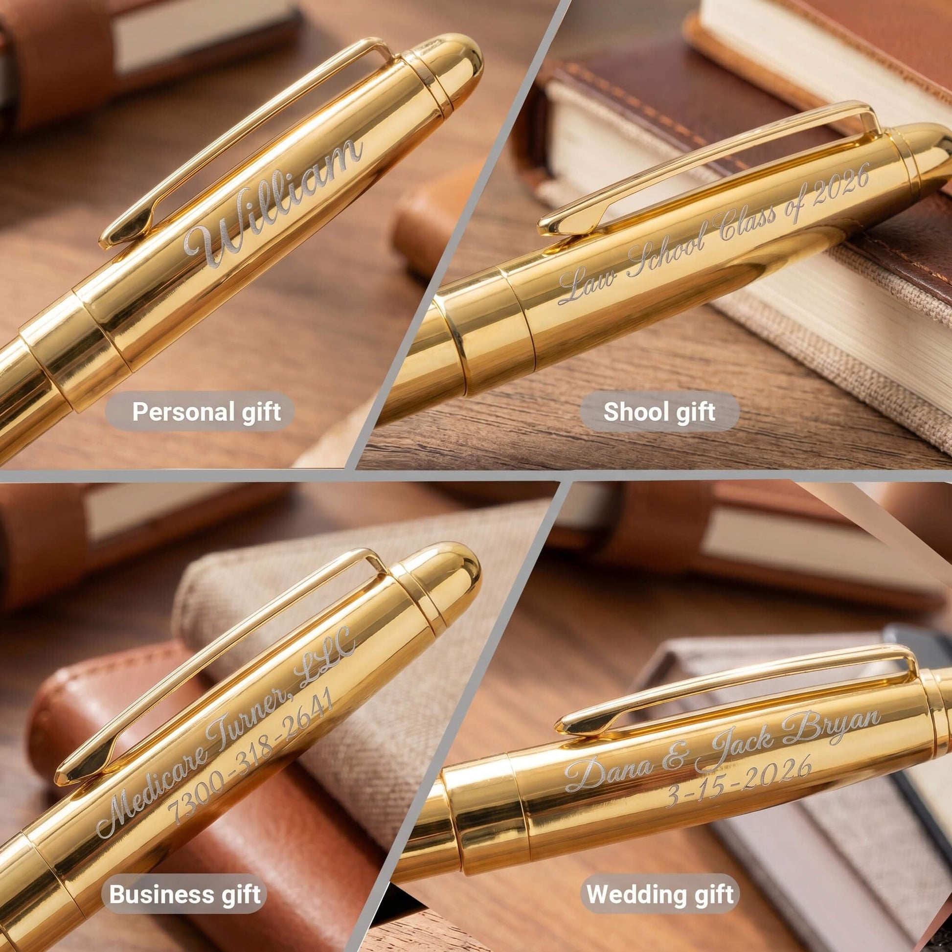 Personalized Ballpoint Pens - Gift Pens Engraved with Your Name on the pens
