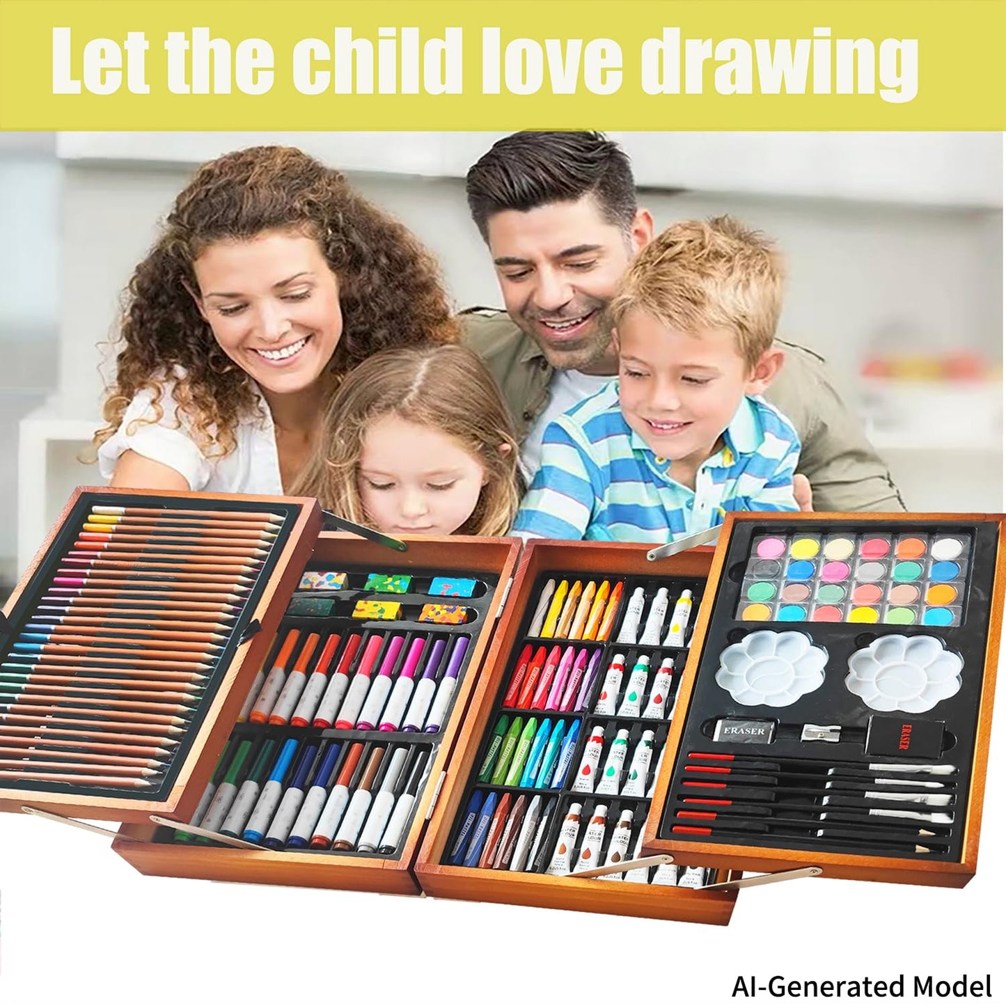 KINSPORY Art Sets, 139 Pack Painting Drawing Art Supplies Kit with 2 Sketch Pads, Deluxe Double