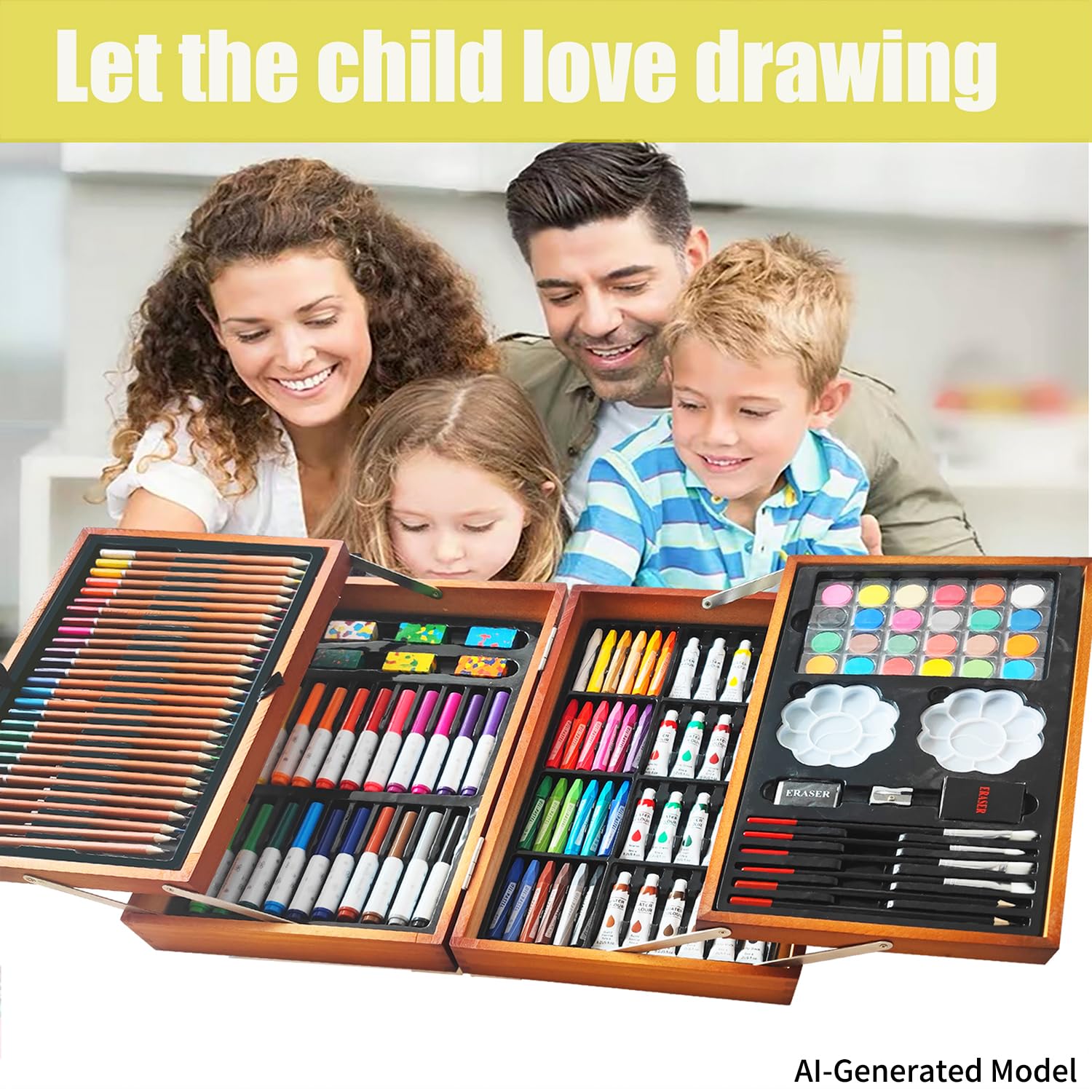 KINSPORY Art Sets, 139 Pack Painting Drawing Art Supplies Kit with 2 Sketch Pads, Deluxe Double
