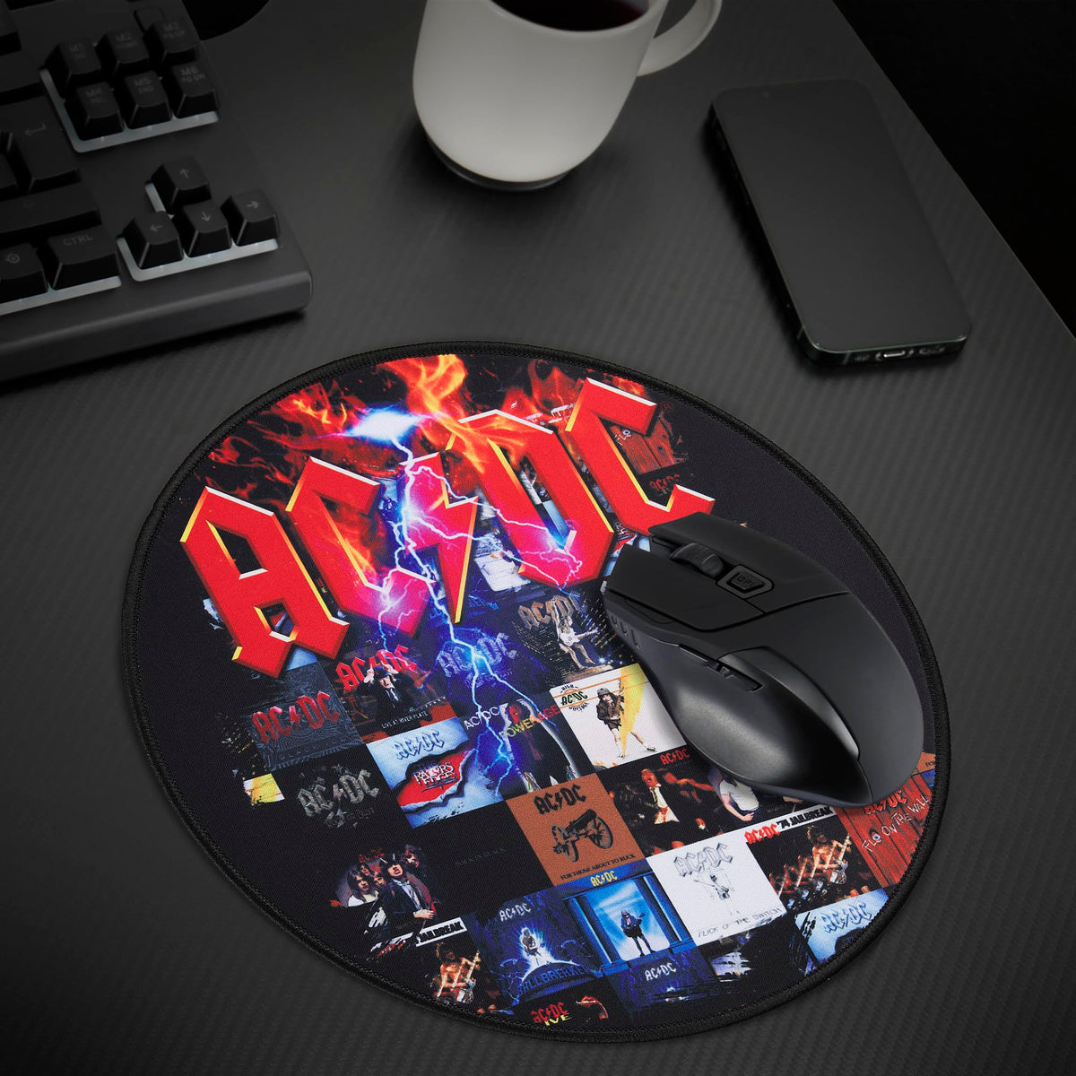 Subsoni Metal and Hard Rock Mouse - Anti-Slip Beaded Finish Mouse pad - Official License (AC/DC)