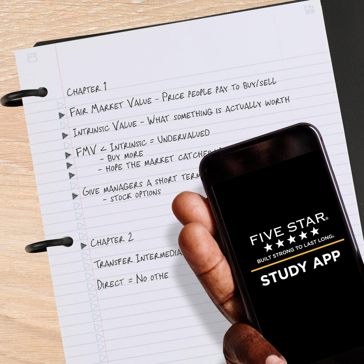 Five Star Flex Refillable Notebook + Study App, College Ruled Paper and 1-1/2 Inch TechLock Ring