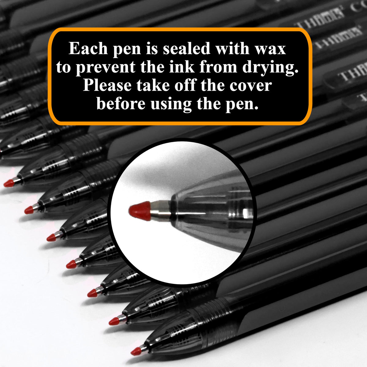 [24 Pens - Black Ink] Think2 0.7mm CGI Retractable Gel Pens. (24 Black) Medium Point Rollerball