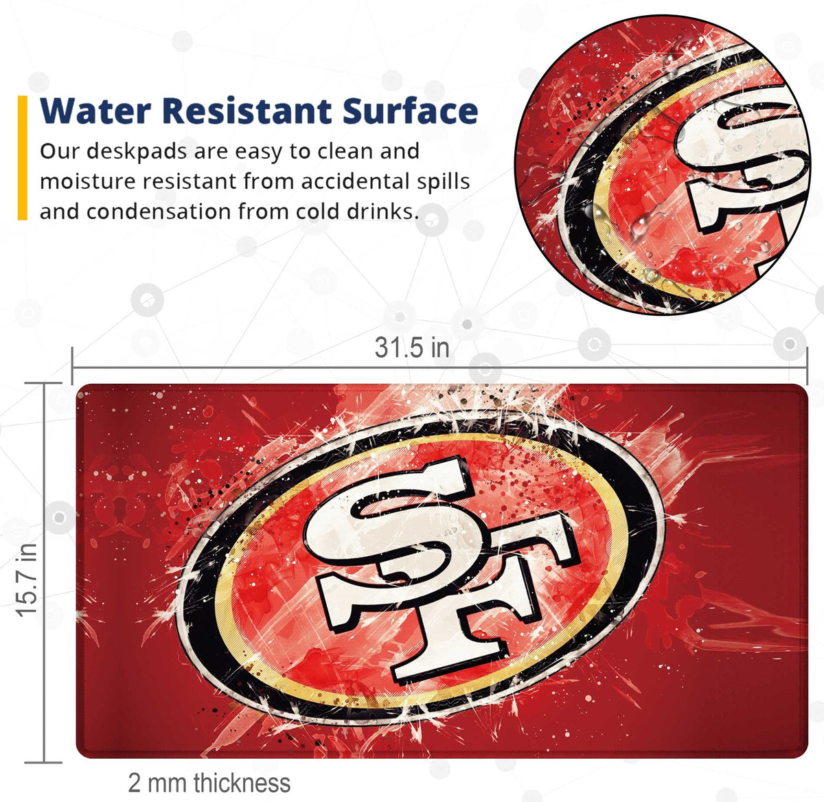 Large Mouse Pad Desk Mat for Home Office, Gaming Mousepad Extended Desk pad - Computer Keyboard