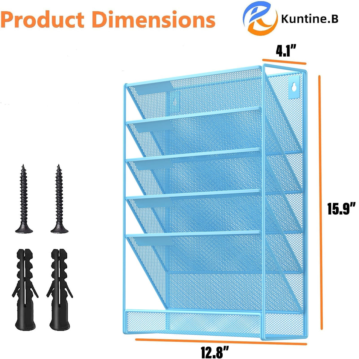 Kuntine.B Wall File Organizer Office Hanging Magazine Holder Wall File Organizer for Office Home