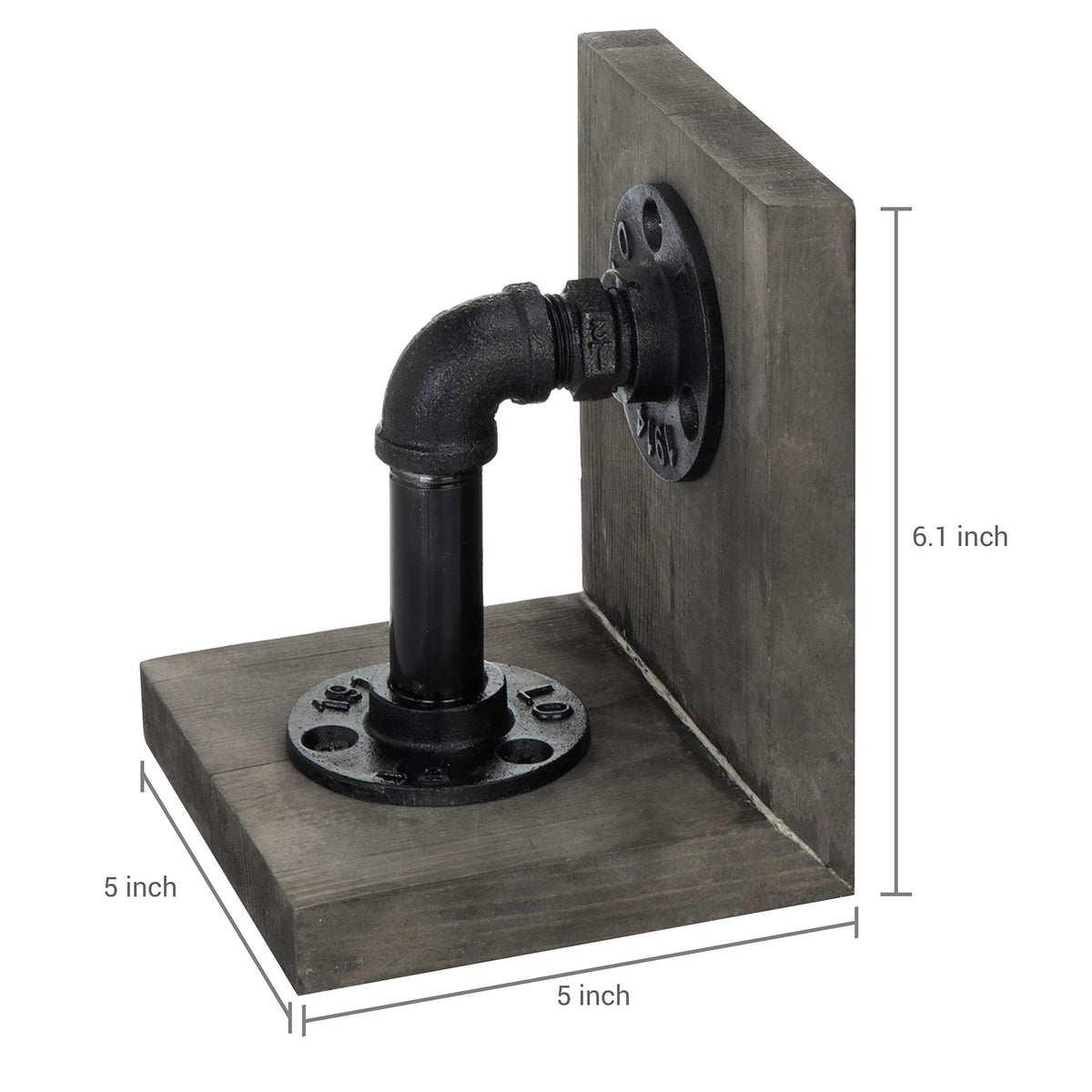 MyGift Book Ends Decorative for Shelves, Office Bookends for Heavy Books, Book Holder L-Shaped