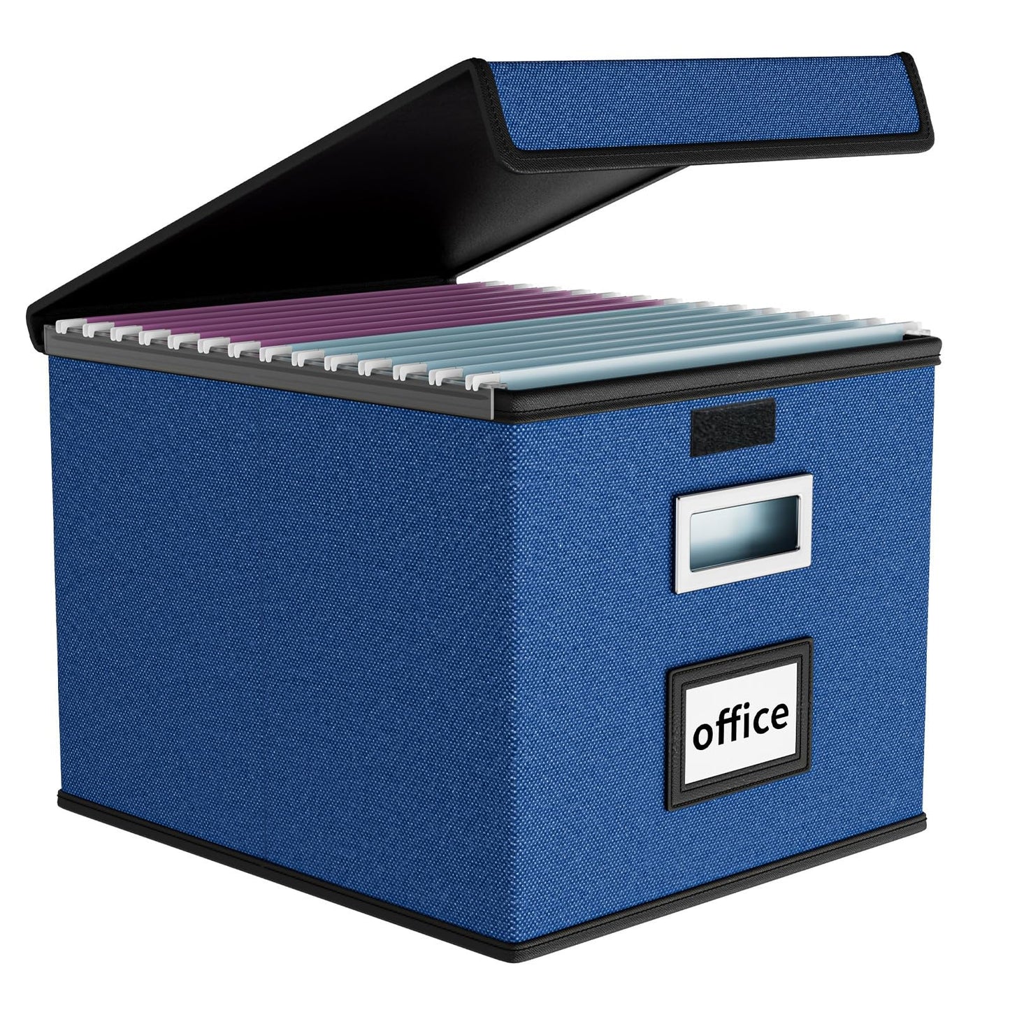 Huolewa File Organizer Box with Lids, Collapsible File Folder Organizer