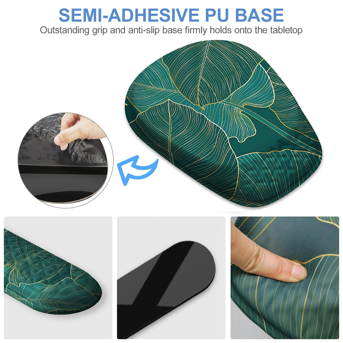 Laokiiy Mouse Pad with Wrist Rest, Comfortable Memory Foam Wrist Rest for Computer Keyboard