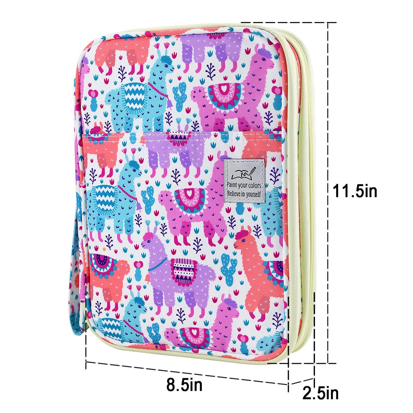 YOUSHARES 192 Slots Colored Pencil Case, Large Capacity Pencil Holder Pen Organizer Bag with Zipper