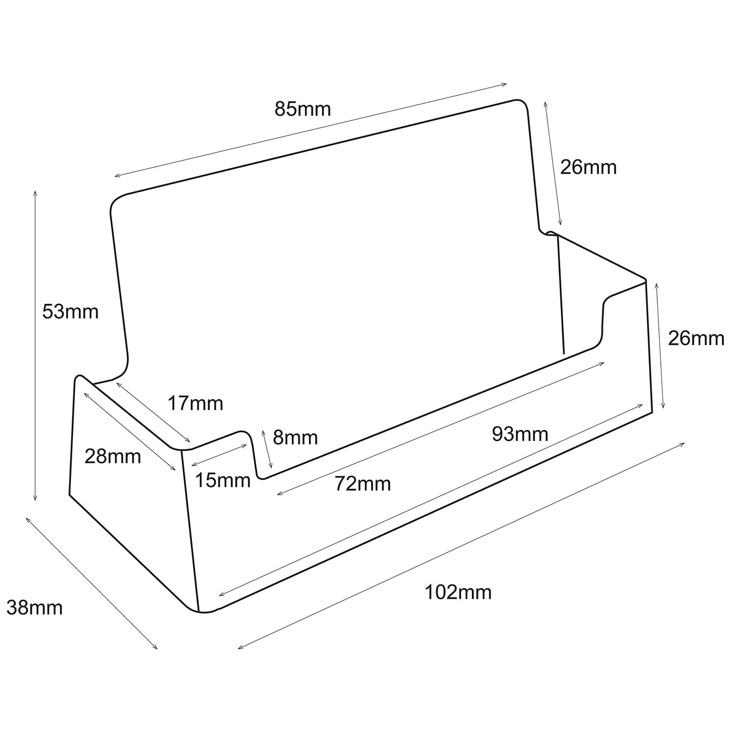 Taymar Single Pocket Landscape Business Card Holder