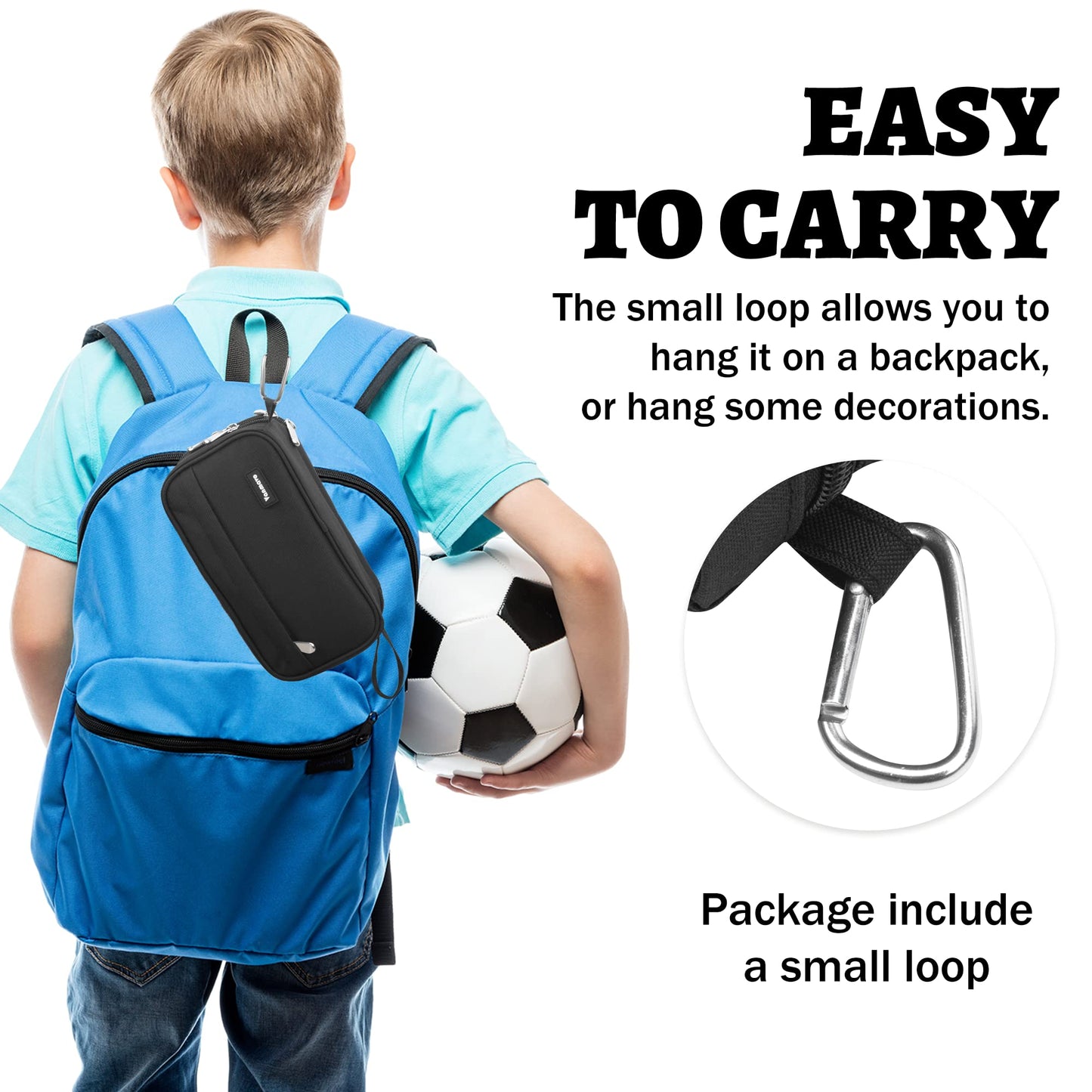 Pencil Case Big Capacity Pen Pouch Large Storage Holder Marker Pen Bag Durable 3 Compartment School