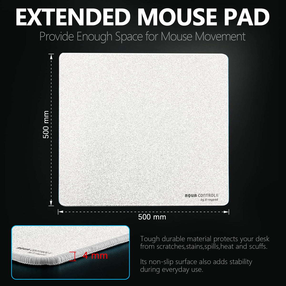 X-Raypad Aqua Control 2 Gaming Mouse Pad, Ultra-High Precision Mouse Pad with Perfect Speed and