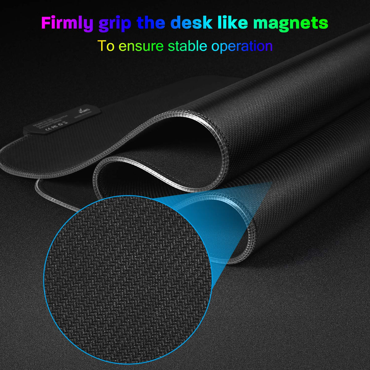 YXLILI Mouse Pad Gaming Large Mouse Pads for Keyboard and Mouse Extended RGB Mouse Mat, 12 Lighting