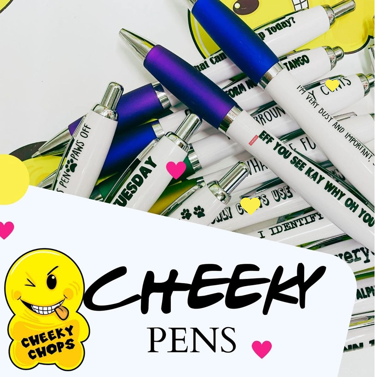 Cheeky Chops Funny Rude pens F**k off to your new job then Leaving present PEN65