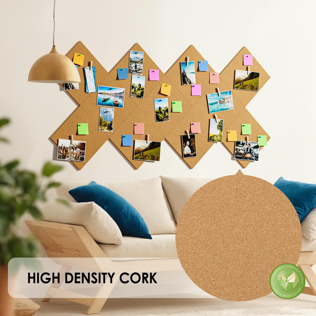 MaxGear 36" x 24" Large Cork Board for Wall, 6 Pack 12" x 12" Tiles