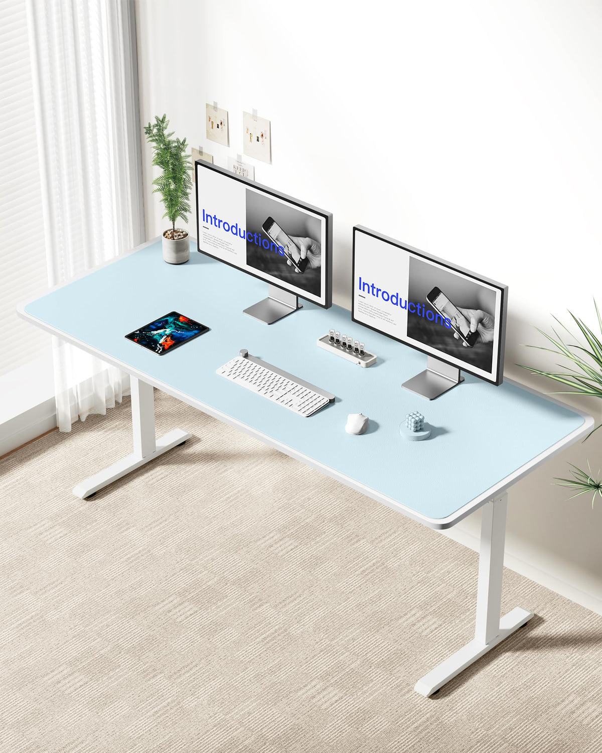 YSAGi Leather Desk Pad Protector, Office Desk Mat, Large Mouse Pad, Non-Slip PU Leather Desk
